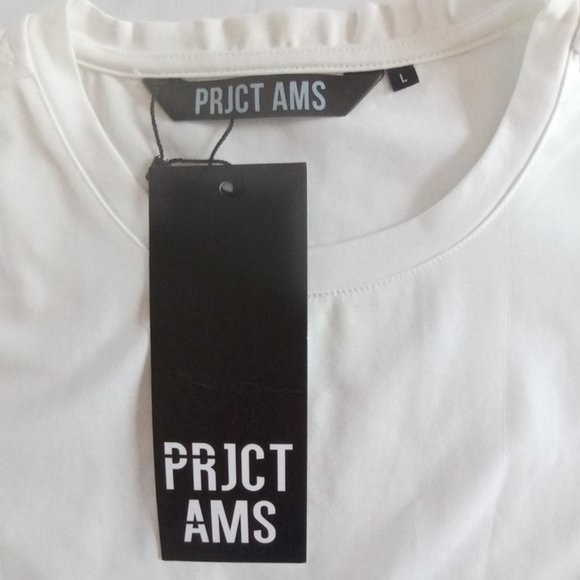 PRJCT AMS KYMO RIB SUMMER OFF WHITE Tee Size Large - Picture 6 of 9